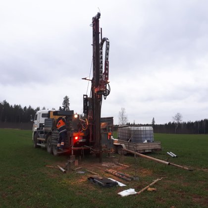 Core drilling in "RAIL BALTICA" project in Latvia
