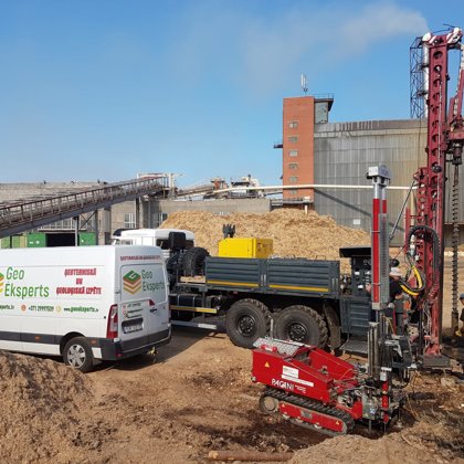 Ģeotehniskā izpēte kokapstrādes rūpnīcā, Rīgā