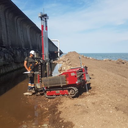 Statiskās zondēšanas darbi Ventspilī, Ziemeļu mola rekonstrukcijai